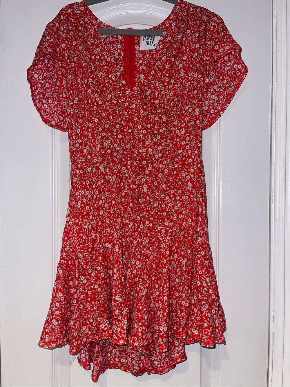 Princess Polly Red Icona Floral Romper Playsuit - Size 2